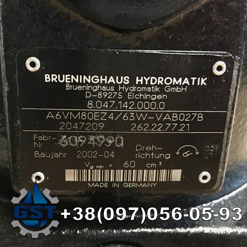 Ремонт гидронасоса Brueninghaus Hydromatik A6 — A6V28, A6V40, A6V56, A6V80, A6V107, A6V140, A6V160, A6V200, A6V250