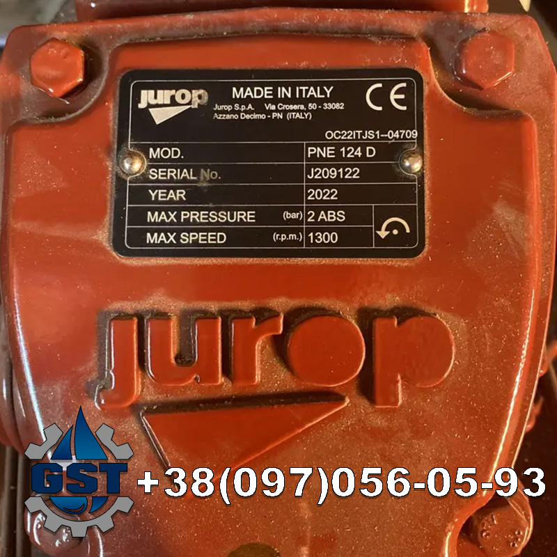 Ремонт вакуумних гідронасосів JUROP: PNR, PN, RVC, LC, DL, VT, PT, PNE